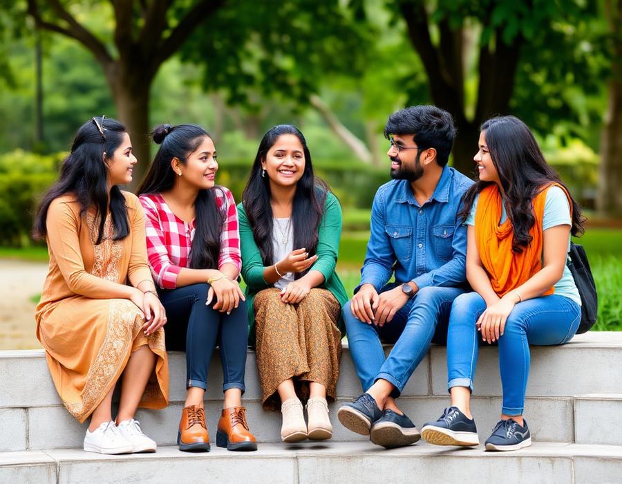 CGC students hanging out at campus
